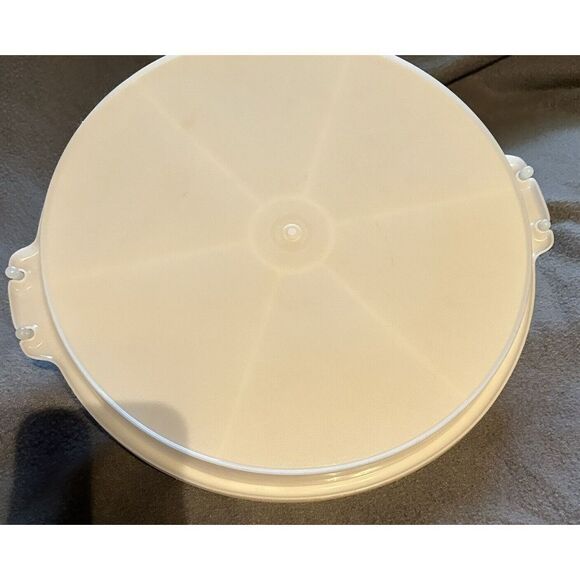 Tupperware Relish‎ Tray #405-9 Vegetable 6 Section Serving Lid 224-9 Handle Vtg - Picture 2 of 6